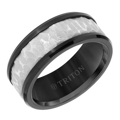 Tungsten Wedding Band with Inlay
