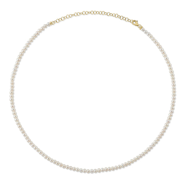 Shy Cultured Pearl Tennis Necklace