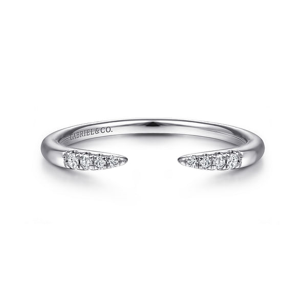 Open Diamond Tipped Wedding Band
