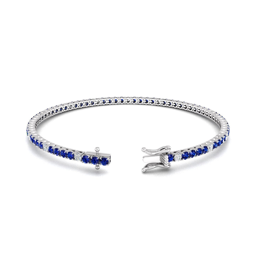Sapphire and Diamond Tennis Bracelet
