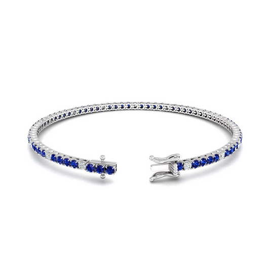 Sapphire and Diamond Tennis Bracelet