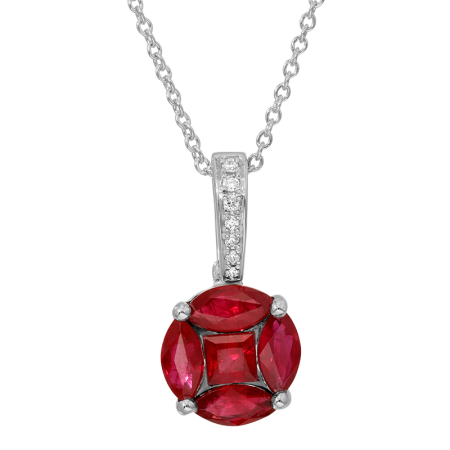 Ruby and Diamond Pendant
