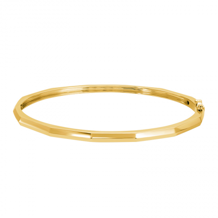 Geometric Hinged Bangle Bracelet