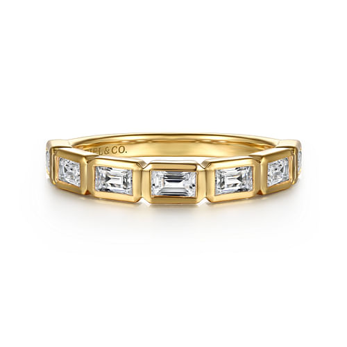 Bezel Baguette Diamond Band