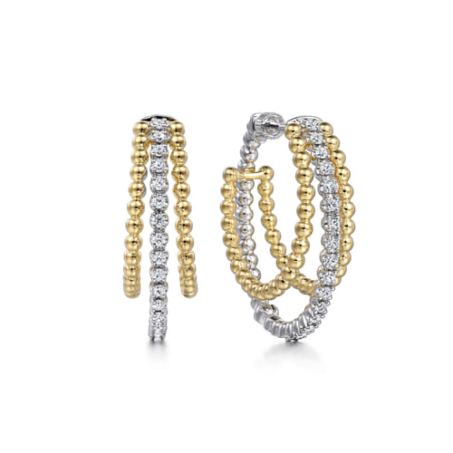 Diamond Hoops & Huggie