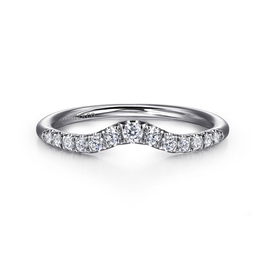 Gabriel & Co. Curved Diamond Wedding Band