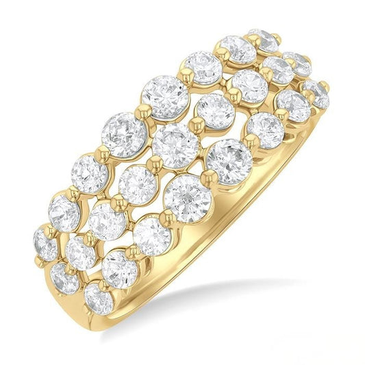 Triple Row Diamond Band