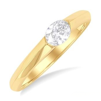 Oval Diamond Fashion Ring