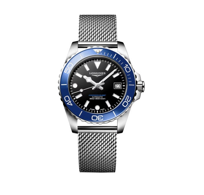 39mm HydroConquest Blue Bezel on Mesh