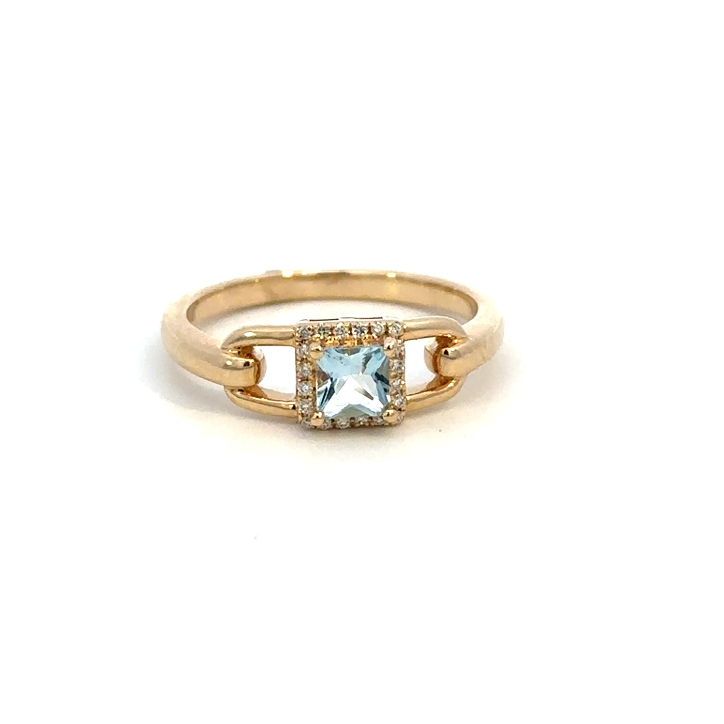 Princess Cut Aquamarine Ring