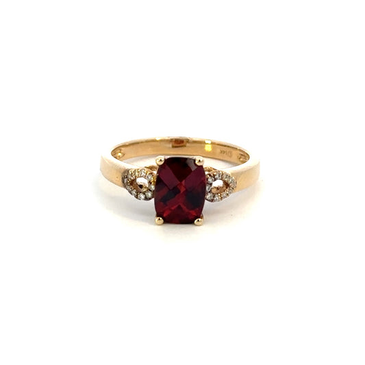 Garnet Cushion Ring