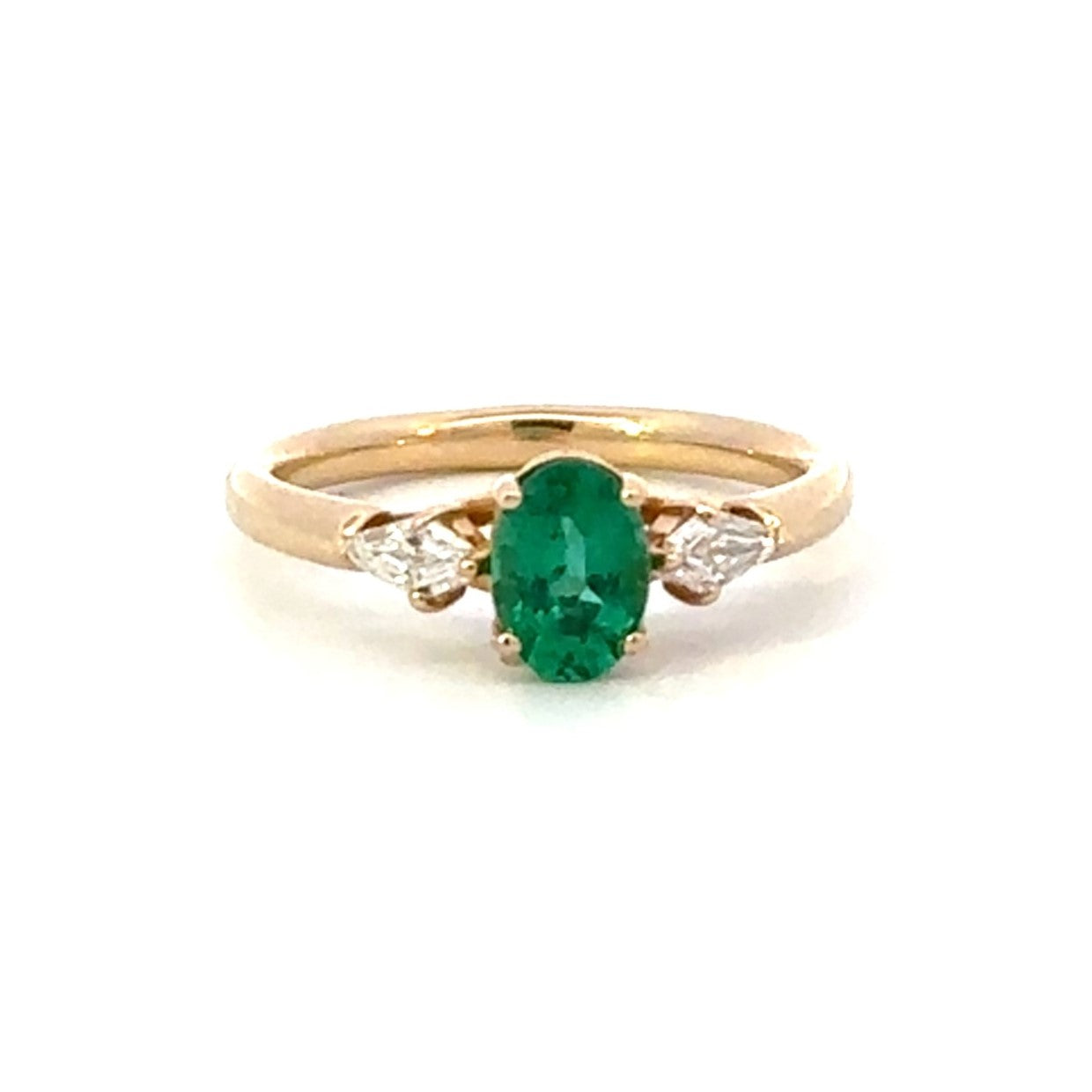 Oval Emerald and Diamond Ring