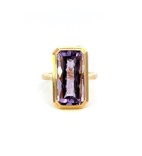 Amethyst Emerald Cut Ring