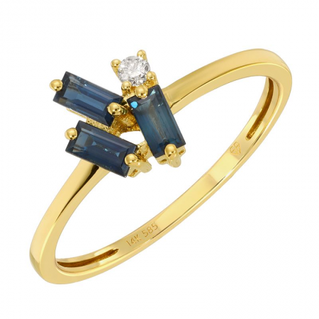 Sapphire and Diamond Ring