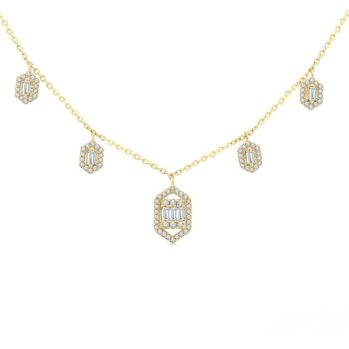 Fusion Dangle Diamond Necklace