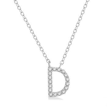Diamond 'D' Initial Pendant