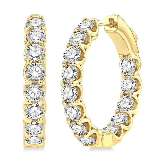 Inside and Out Diamond Hoop Earrings