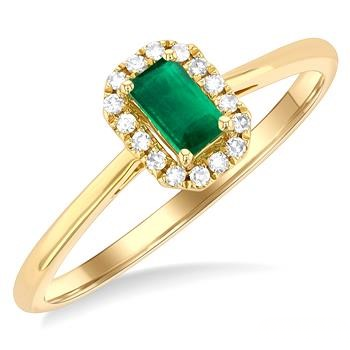 Emerald and Diamond Ring