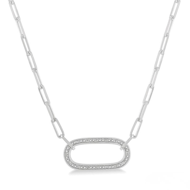 Sterling Silver Diamond Necklace