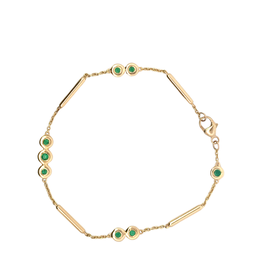 Estate Emerald Station Bracelet