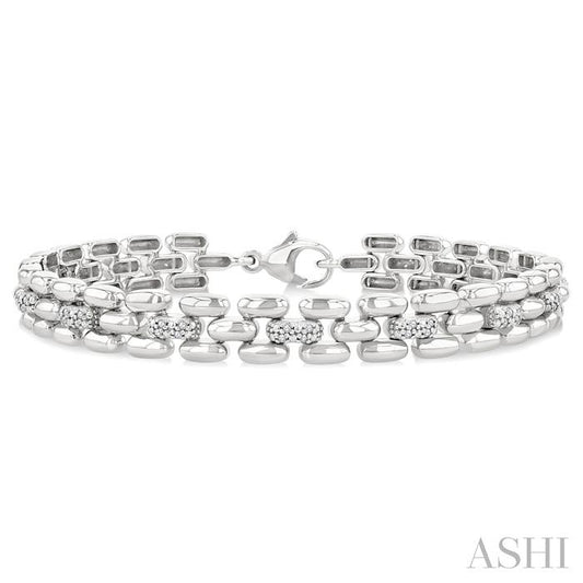 Sterling Silver Diamond Bracelet