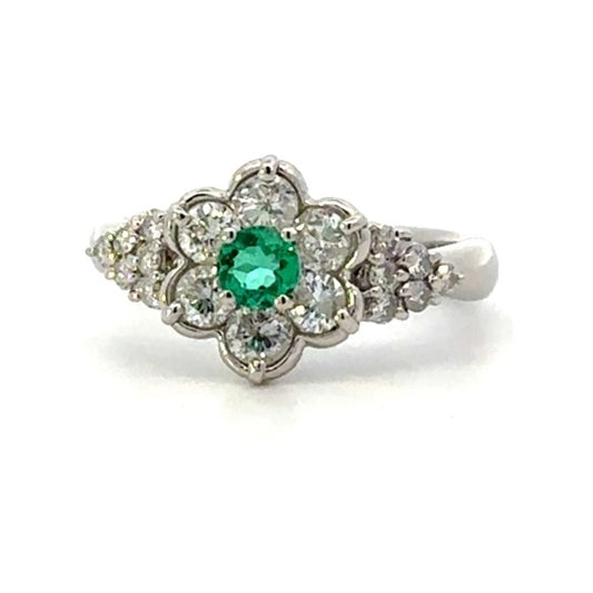 Estate Emerald / Diamond Ring