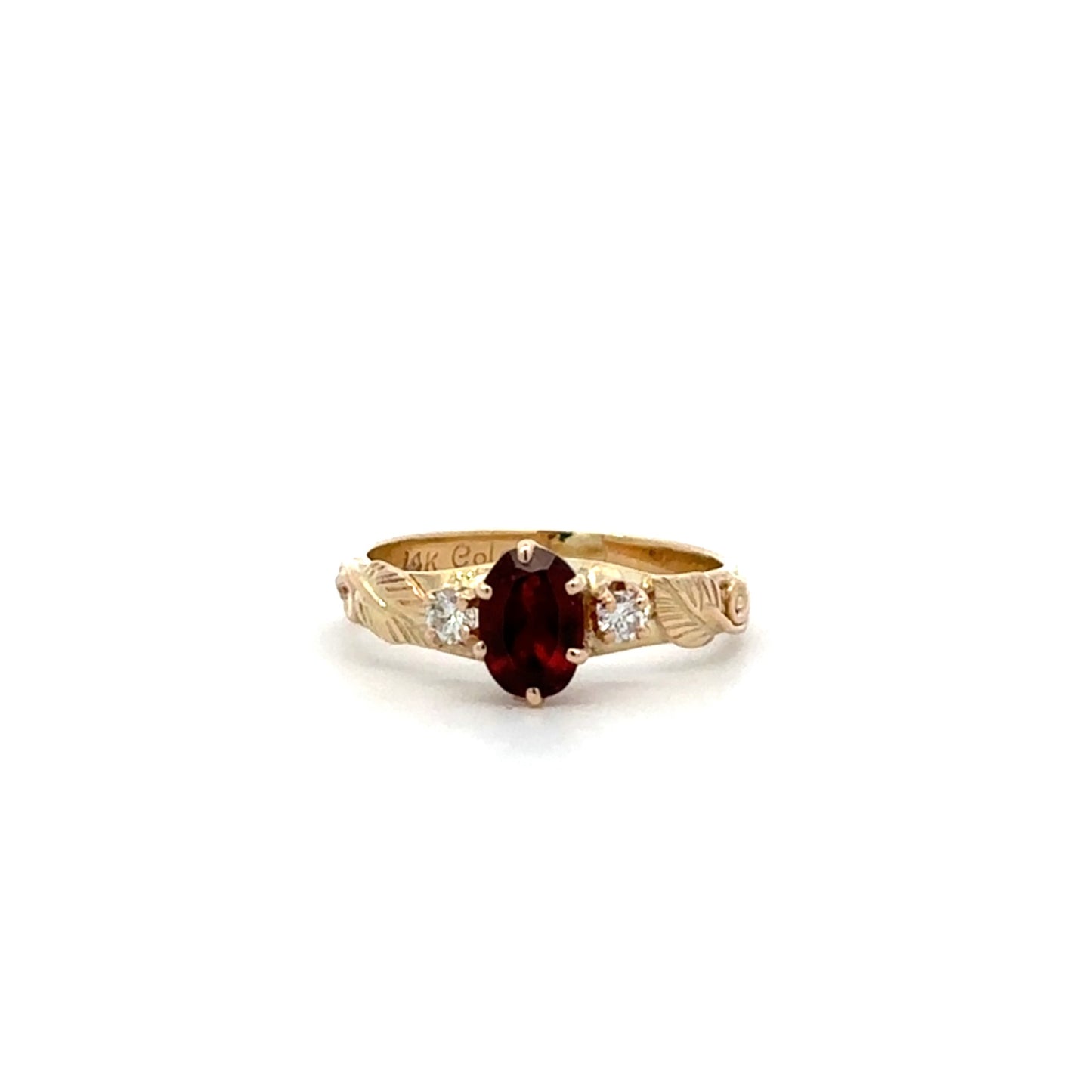 Estate Jewelry Garnet and Diamond Ring