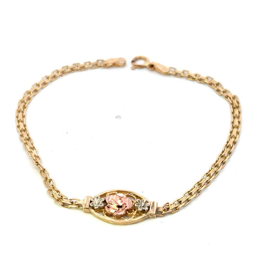 Estate Jewelry Floral Center Design Bracelet