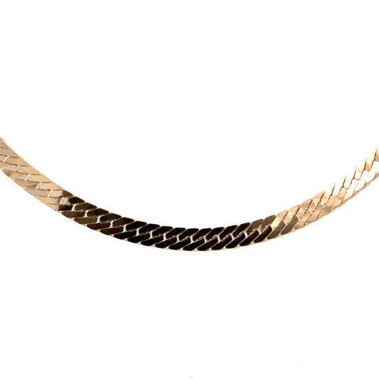 Estate Jewelry Wide Herringbone Necklace