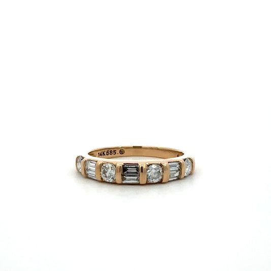 Estate Jewelry Diamond Bar Set Ring