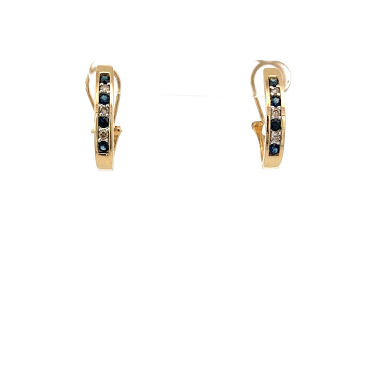 Estate Sapphire and Diamond Earrings
