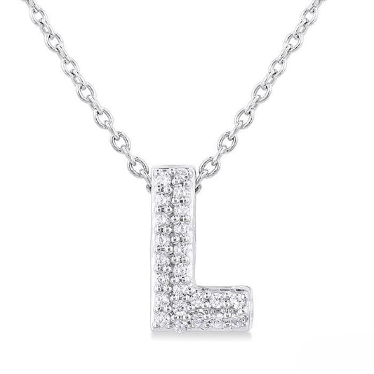 Diamond 'L' Necklace