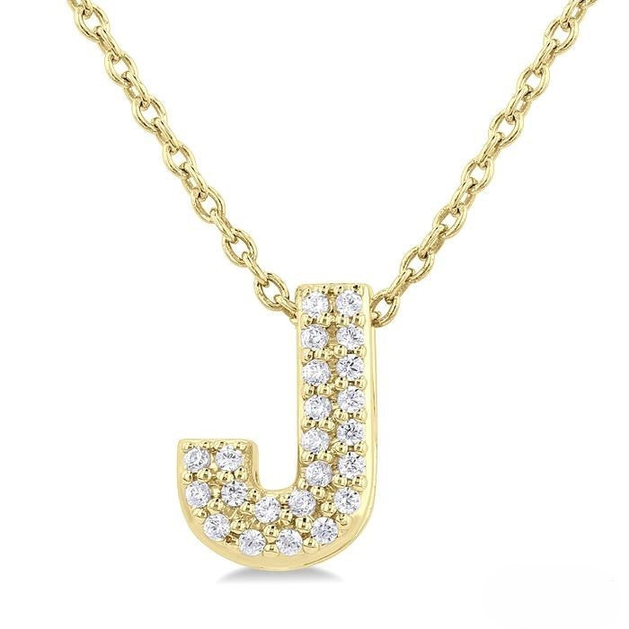 Diamond 'J' Necklace