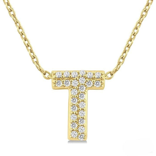Diamond 'T' Necklace