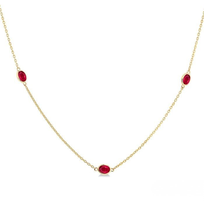 Ruby By The Yard Necklace