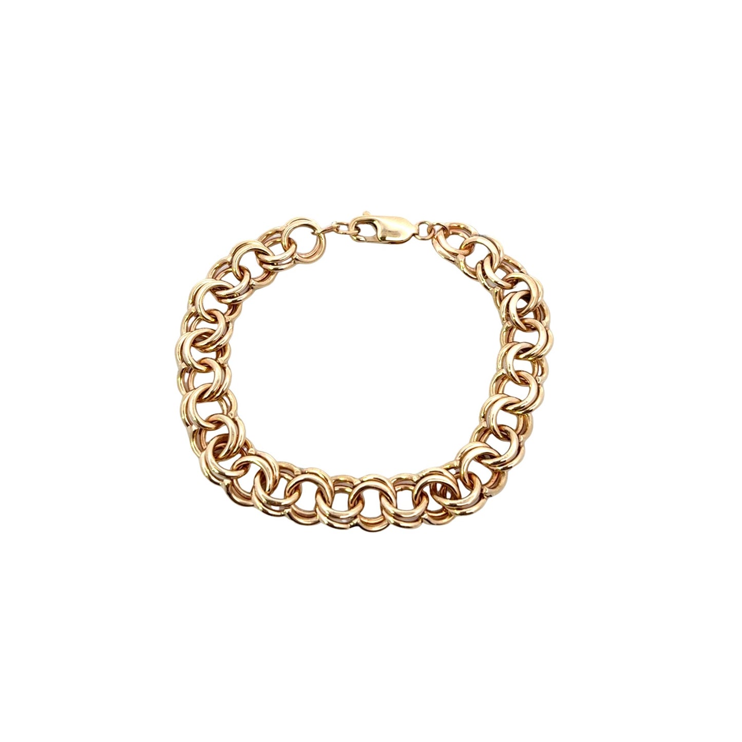 Estate Double Circle Link Bracelet