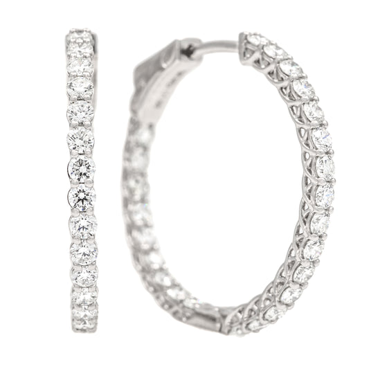 Inside Out Diamond Hoops
