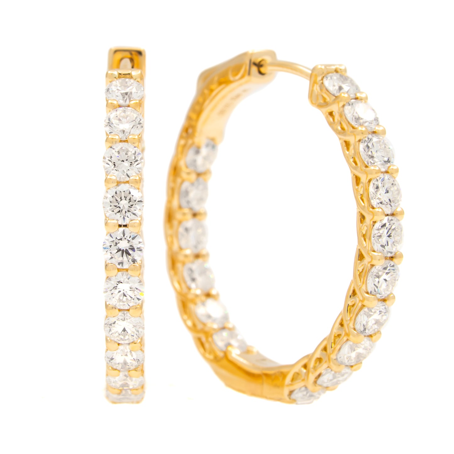 Inside Out Diamond Hoops