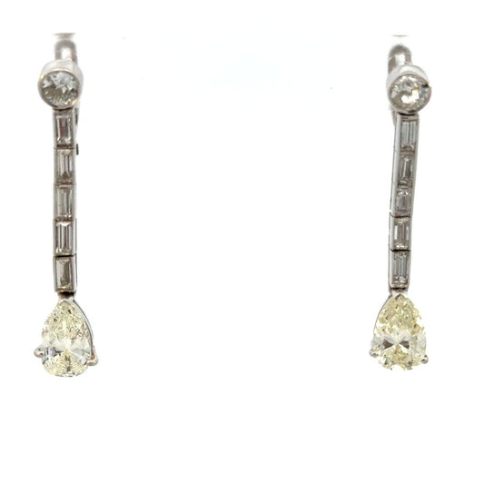 Estate Diamond Dangle Earrings