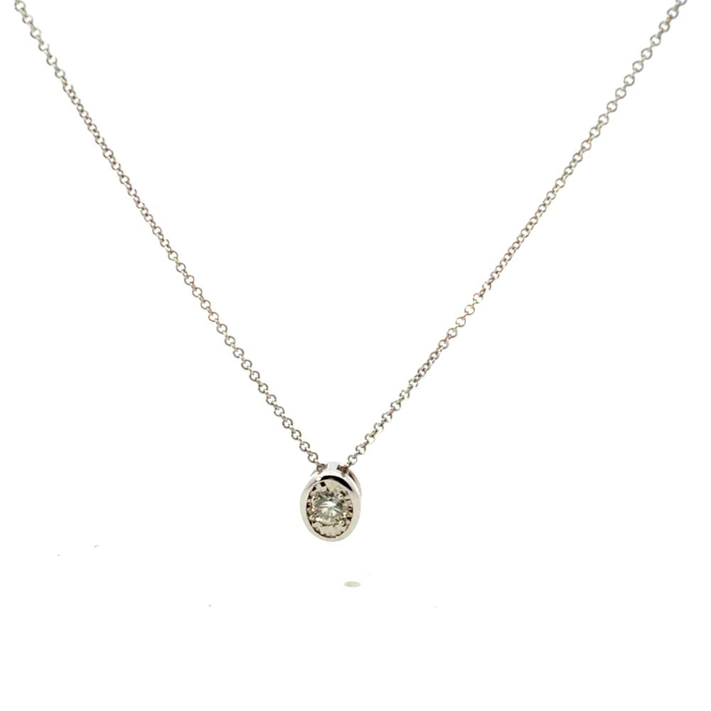 Diamond Miracle Mark Oval Design Pendant