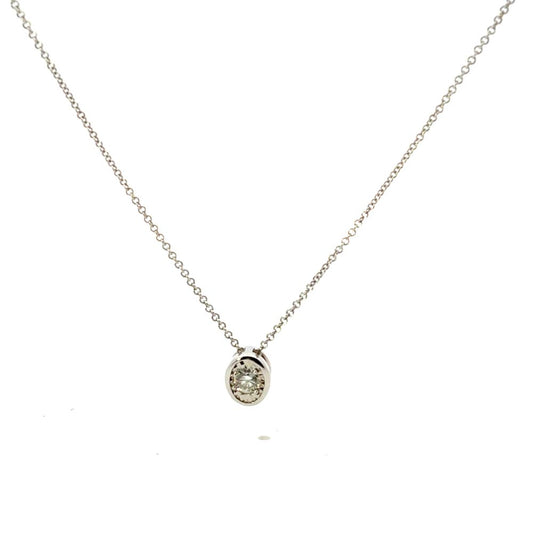 Diamond Miracle Mark Oval Design Pendant