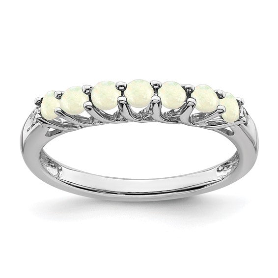 Color Stone Opal and Diamond Ring-Women