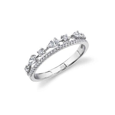 Shy Creations Pear and Round Diamond Ring