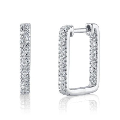 Shy Rectangle Diamond Earrings