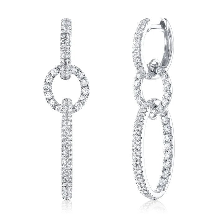 Shy Creation Oval Diamond Earrings