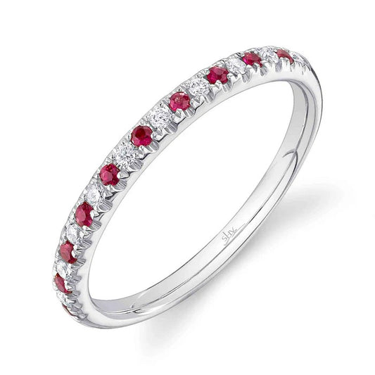 Shy Ruby and Diamond Band