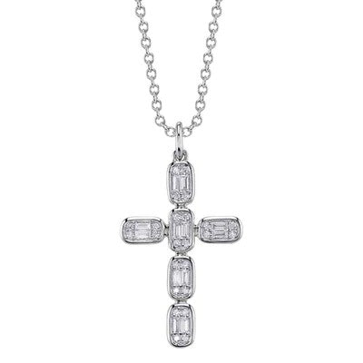 Shy Diamond Cross Pendant