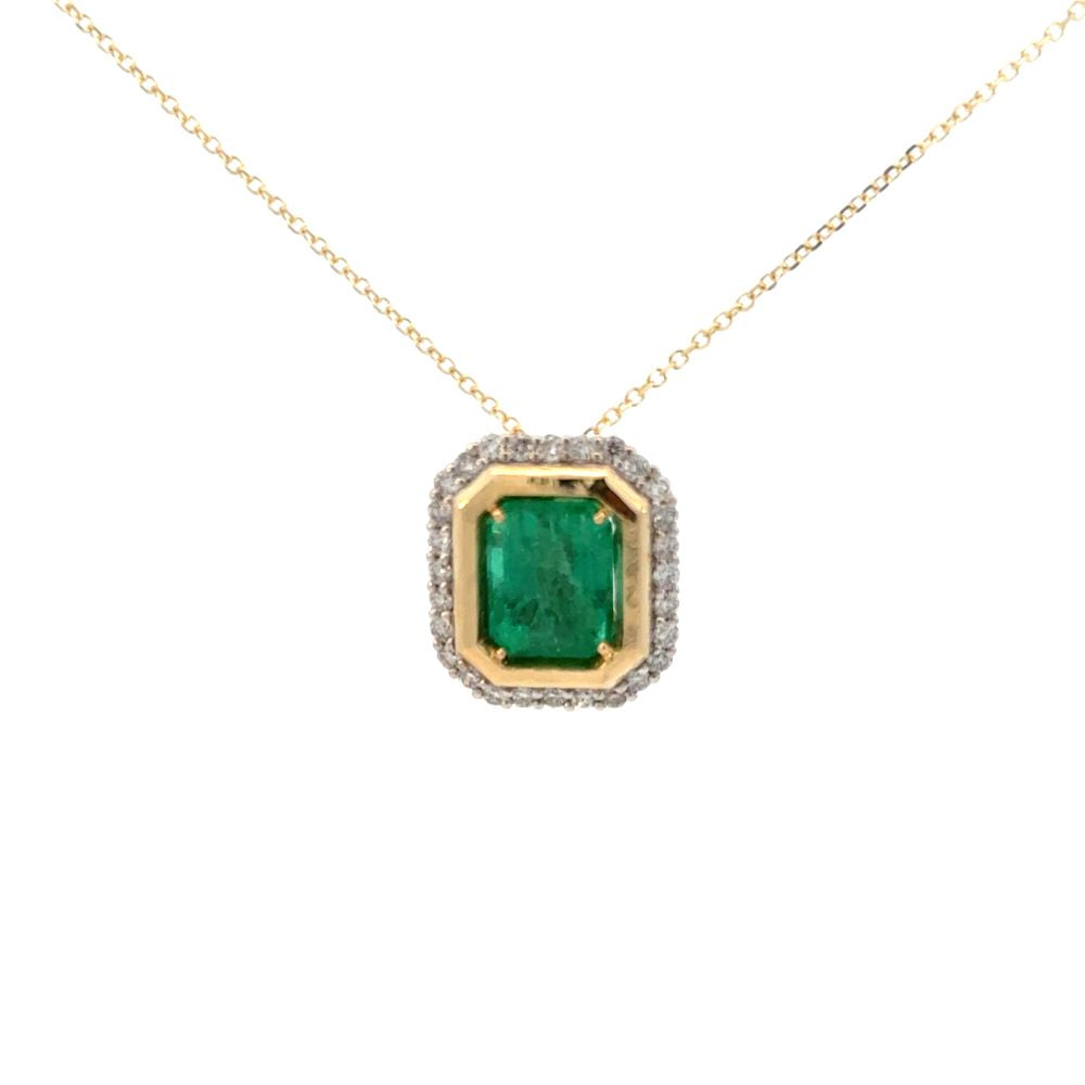 Emerald and Diamond Pendant