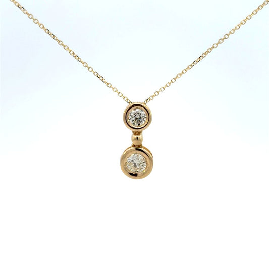 Two Stone Diamond Pendant