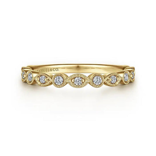 Vintage Inspired Diamond Wedding Band